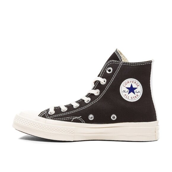 NWT COMME des GARCONS PLAY Converse Large Emblem High Top Canvas Sneakers new - Picture 2 of 14